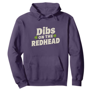 Dibs On The Redhead Hoodie Funny Irish St Patricks Day Lucky Shamrock TS10 Purple Print Your Wear