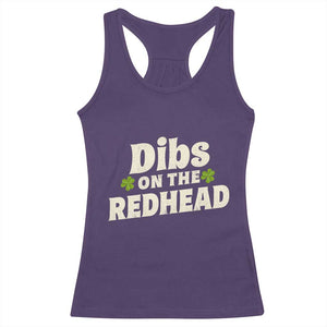 Dibs On The Redhead Racerback Tank Top Funny Irish St Patricks Day Lucky Shamrock TS10 Purple Print Your Wear