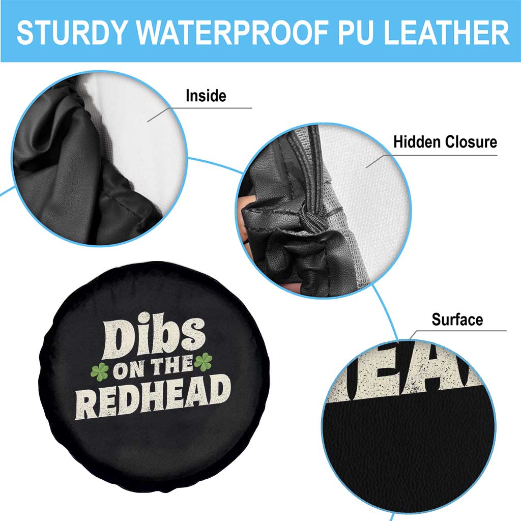 Dibs On The Redhead Spare Tire Cover Funny Irish St Patricks Day Lucky Shamrock TS10 Print Your Wear