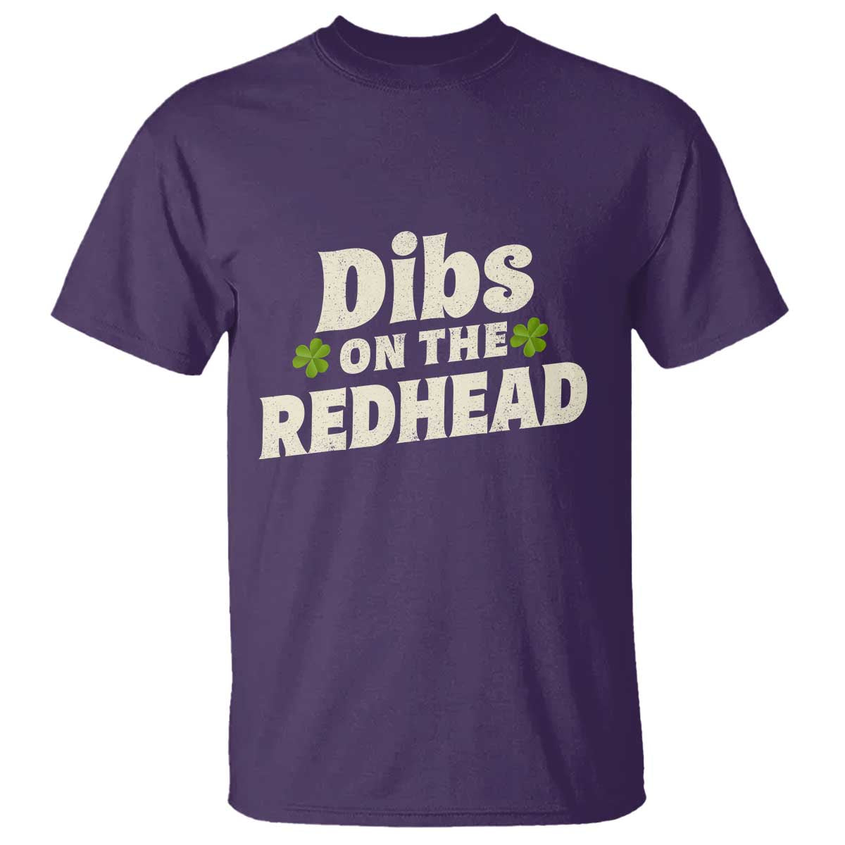 Dibs On The Redhead T Shirt Funny Irish St Patricks Day Lucky Shamrock TS10 Purple Print Your Wear