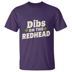 Dibs On The Redhead T Shirt Funny Irish St Patricks Day Lucky Shamrock TS10 Purple Print Your Wear