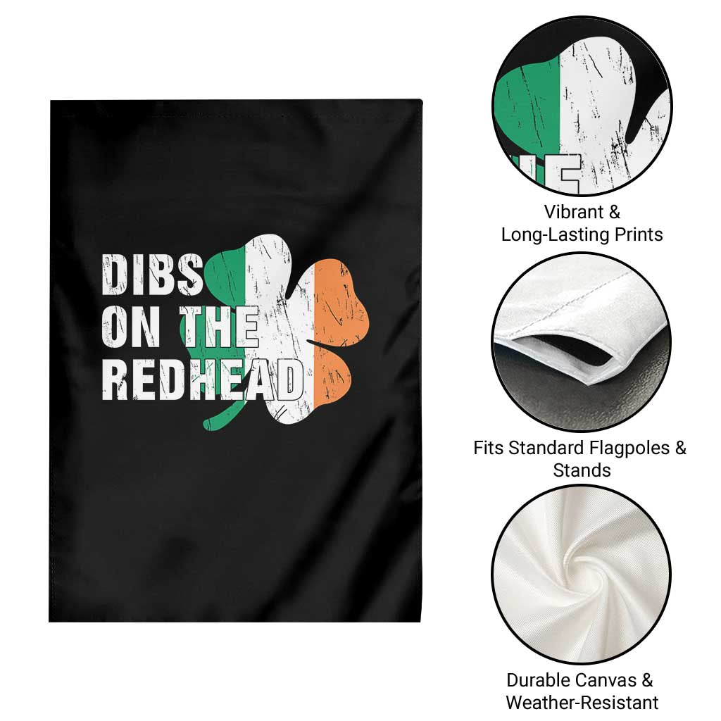 Dibs On The Redhead Garden Flag Funny Irish St Patricks Day Shamrock TS10 Print Your Wear