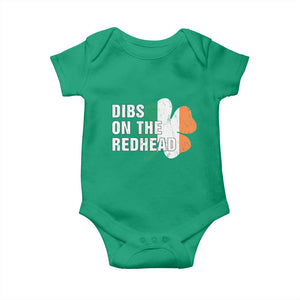Dibs On The Redhead Baby Onesie Funny Irish St Patricks Day Shamrock TS10 Irish Green Print Your Wear