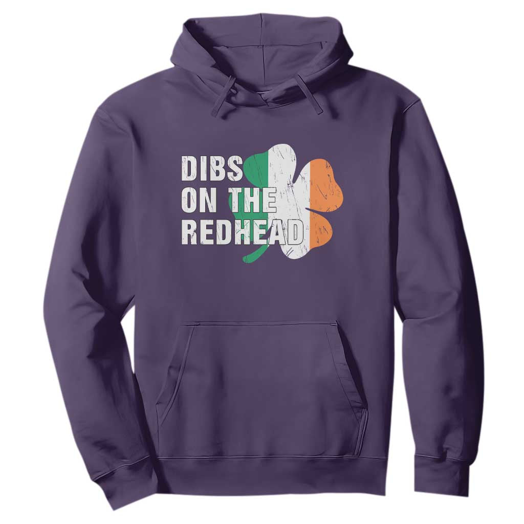Dibs On The Redhead Hoodie Funny Irish St Patricks Day Shamrock TS10 Purple Print Your Wear