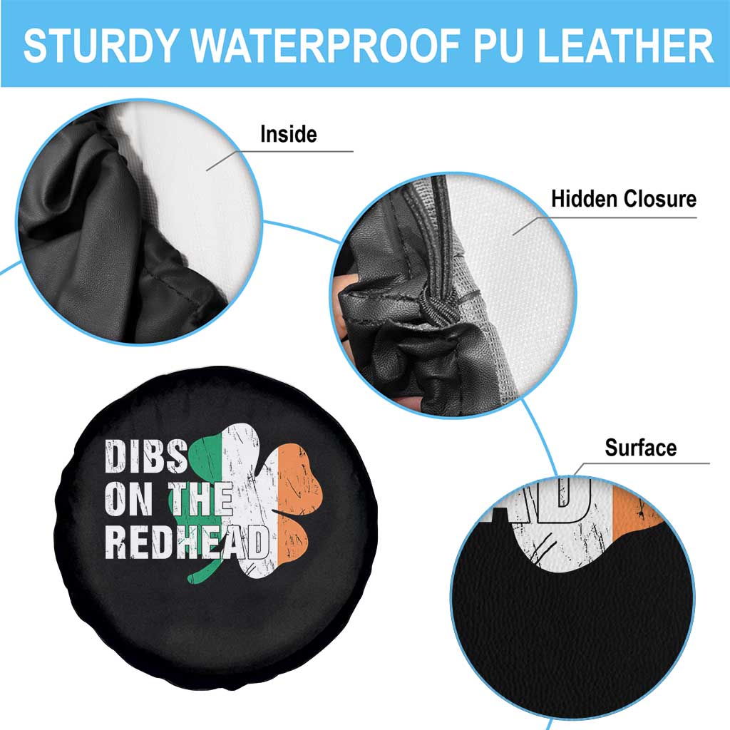 Dibs On The Redhead Spare Tire Cover Funny Irish St Patricks Day Shamrock TS10 Print Your Wear