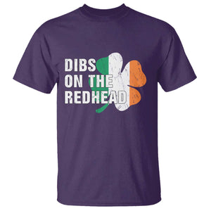 Dibs On The Redhead T Shirt Funny Irish St Patricks Day Shamrock TS10 Purple Print Your Wear