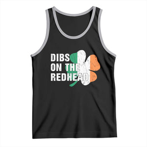 Dibs On The Redhead Tank Top Funny Irish St Patricks Day Shamrock TS10 Black Athletic Heather Print Your Wear