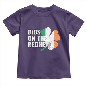 Dibs On The Redhead Toddler T Shirt Funny Irish St Patricks Day Shamrock TS10 Purple Print Your Wear