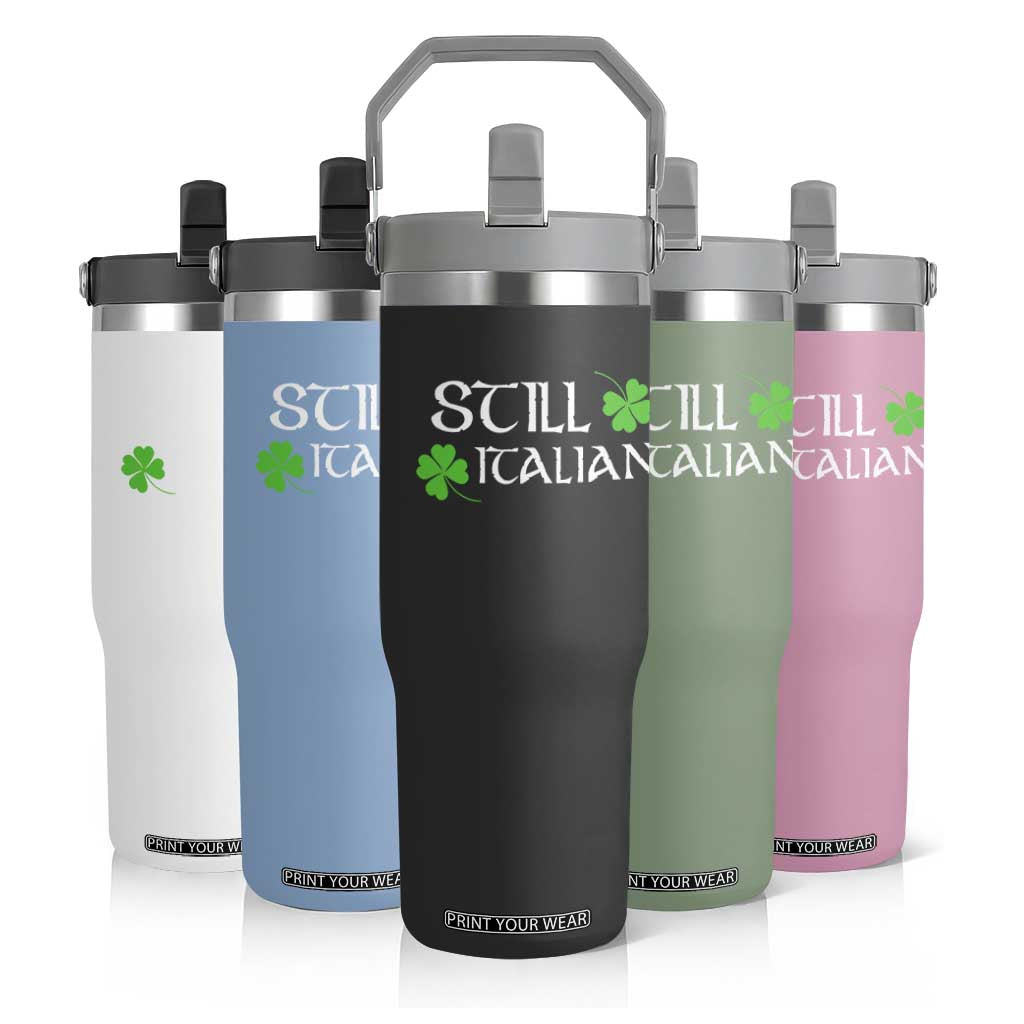 Still Italian St Patricks Day Flip Straw Tumbler Lucky Shamrock TS10 Print Your Wear