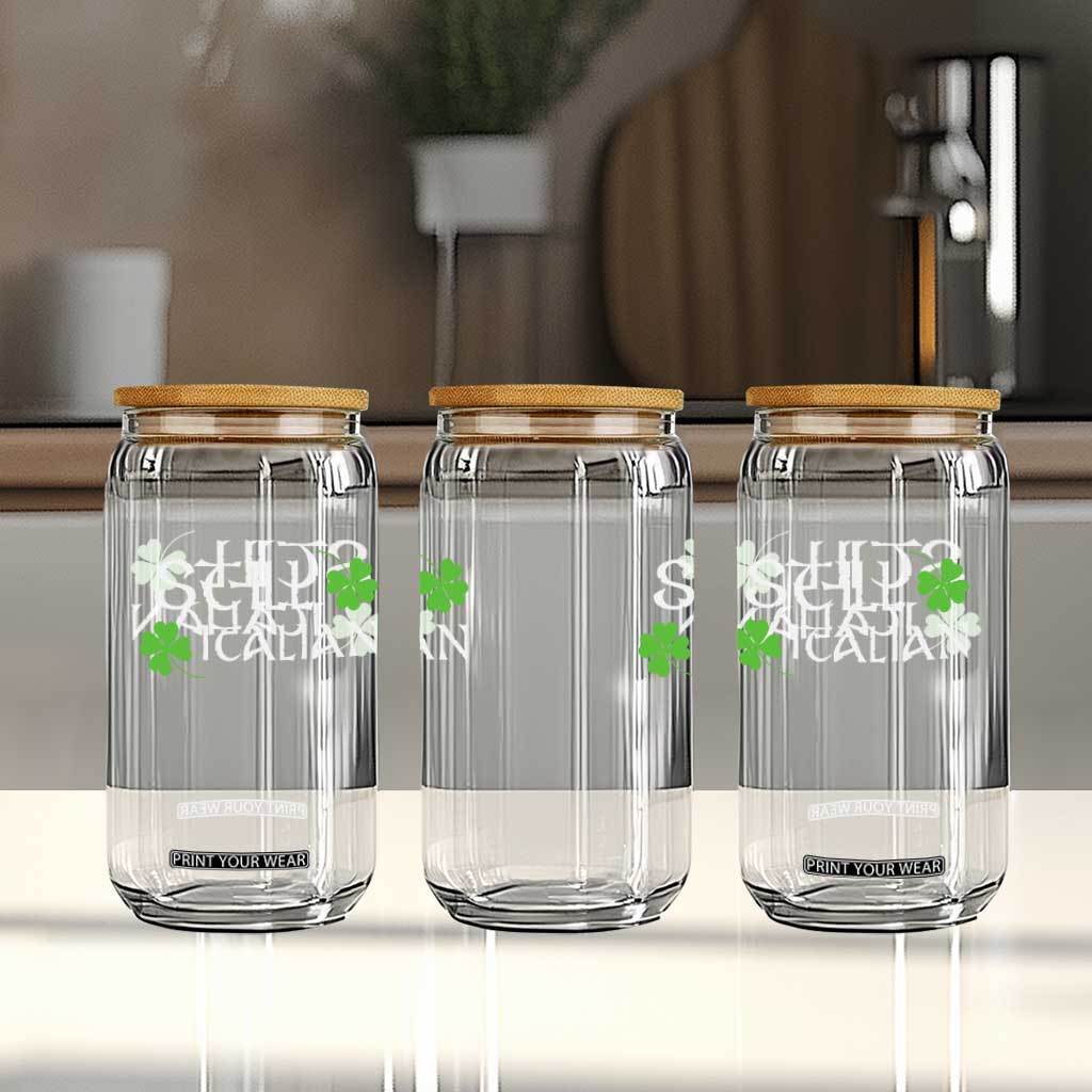 Still Italian St Patricks Day Glass Can Lucky Shamrock TS10 Print Your Wear