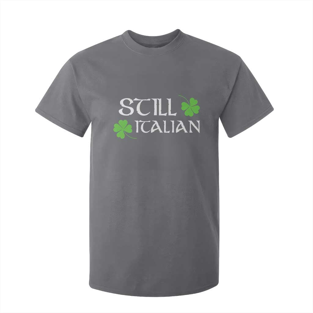 Still Italian St Patricks Day T Shirt For Kid Lucky Shamrock TS10 Charcoal Print Your Wear