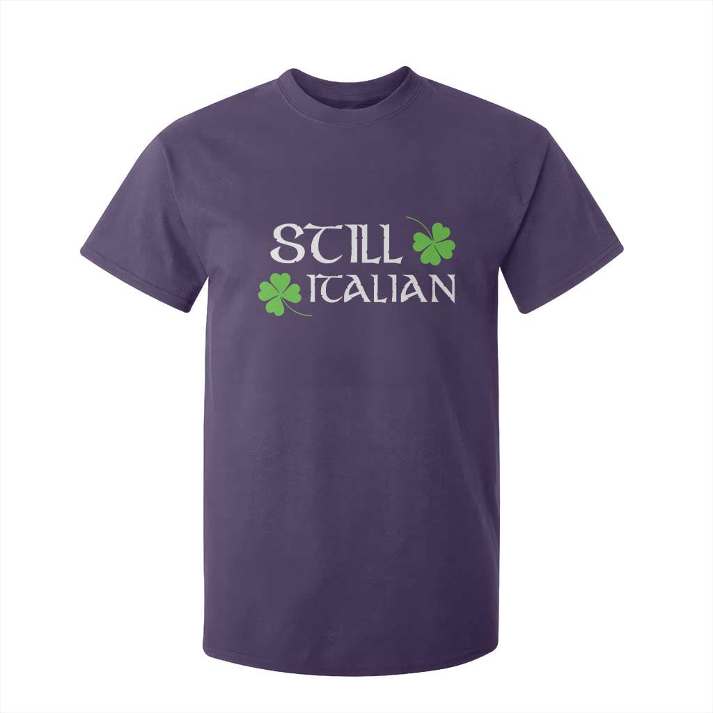 Still Italian St Patricks Day T Shirt For Kid Lucky Shamrock TS10 Purple Print Your Wear