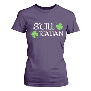 Still Italian St Patricks Day T Shirt For Women Lucky Shamrock TS10 Purple Print Your Wear