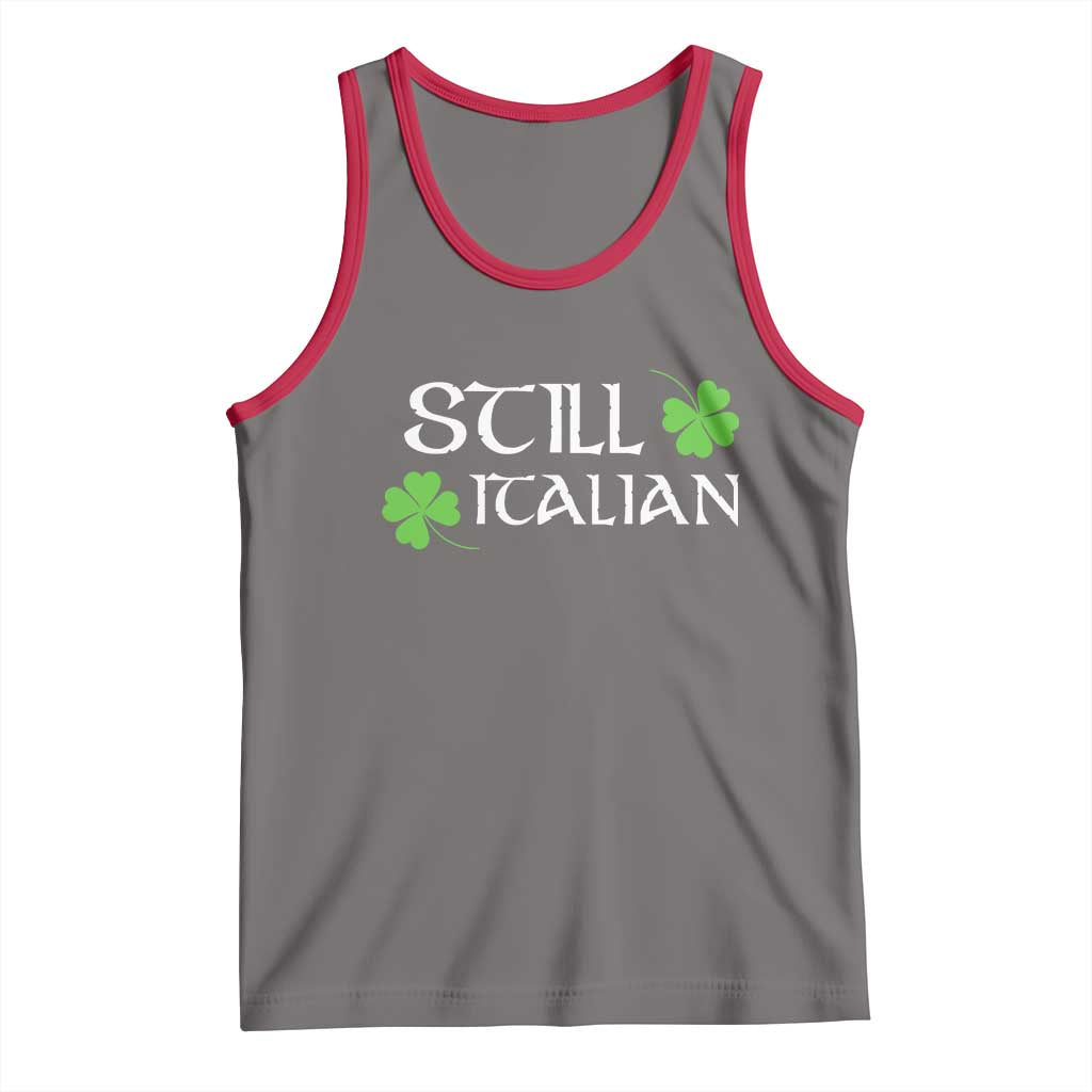 Still Italian St Patricks Day Tank Top Lucky Shamrock TS10 Deep Heather Red Print Your Wear