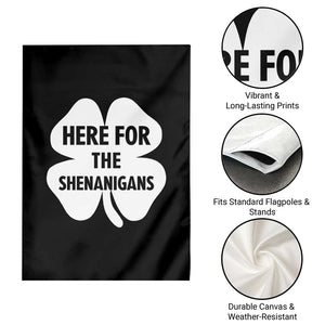 Funny Irish St Patricks Day Garden Flag Here for the Shenanigans TS10 Print Your Wear