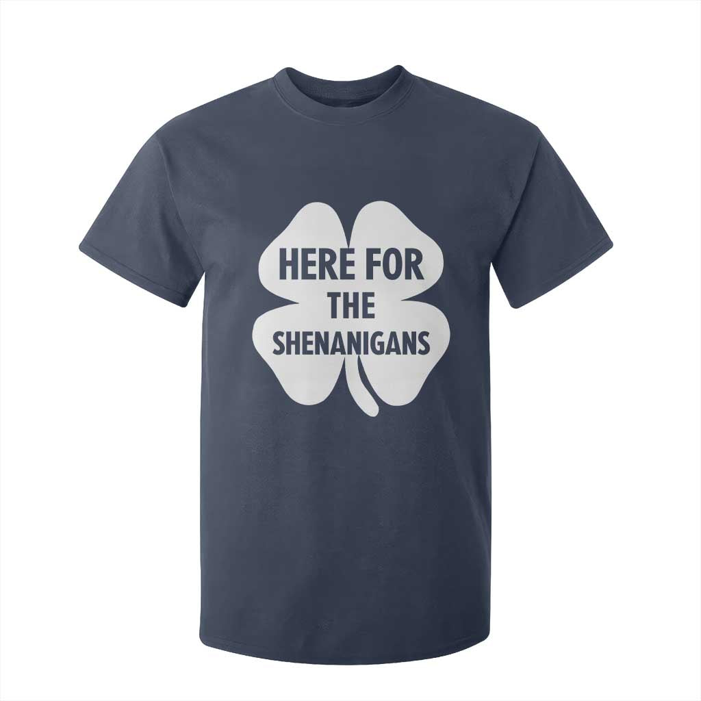 Funny Irish St Patricks Day T Shirt For Kid Here for the Shenanigans TS10 Navy Print Your Wear