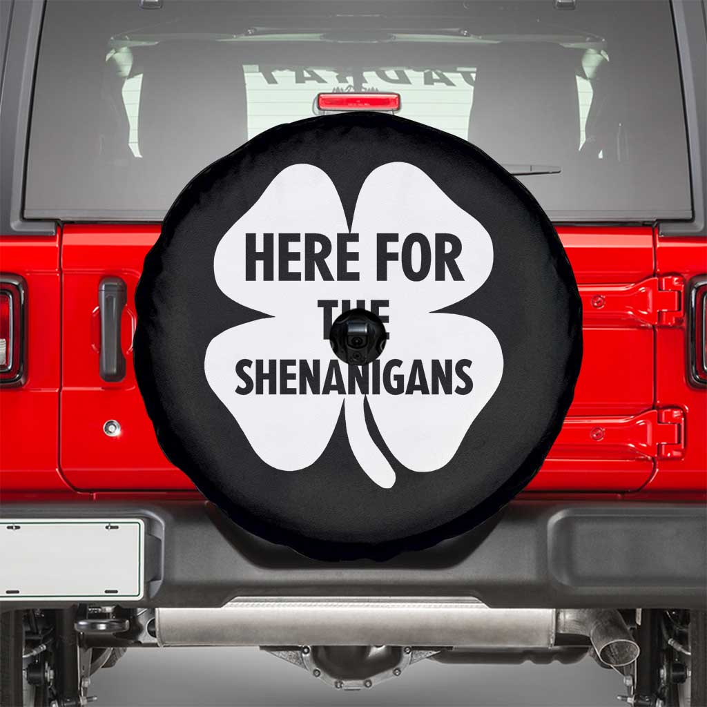 Funny Irish St Patricks Day Spare Tire Cover Here for the Shenanigans TS10 Black Print Your Wear