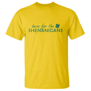 Funny Irish St Patricks Day T Shirt Here For The Shenanigan Shamrock TS10 Daisy Print Your Wear