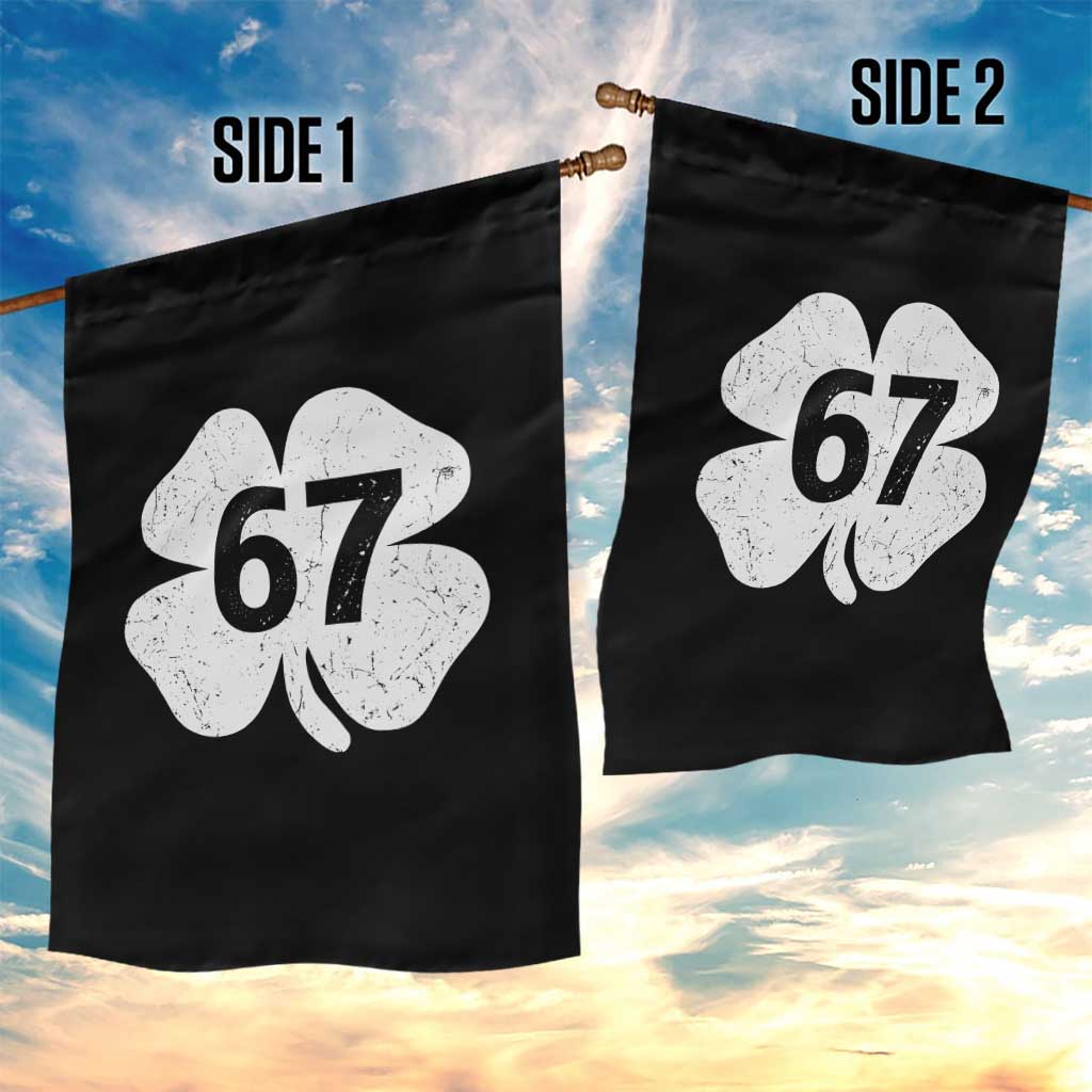 Funny Irish St Patricks Day Shamrock 67 Garden Flag Six Seven 6 7 Meme Gen Alpha Slang TS10 Print Your Wear