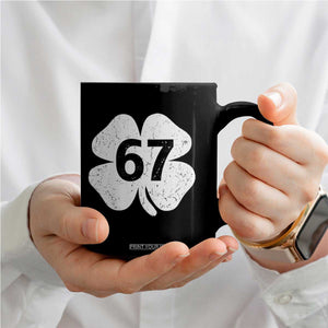 Funny Irish St Patricks Day Shamrock 67 Coffee Mug Six Seven 6 7 Meme Gen Alpha Slang TS10 Print Your Wear