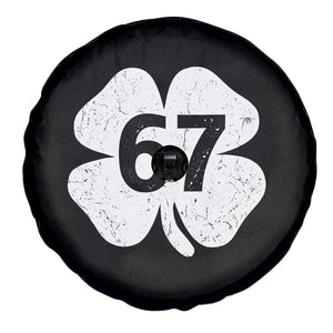 Funny Irish St Patricks Day Shamrock 67 Spare Tire Cover Six Seven 6 7 Meme Gen Alpha Slang TS10 Print Your Wear