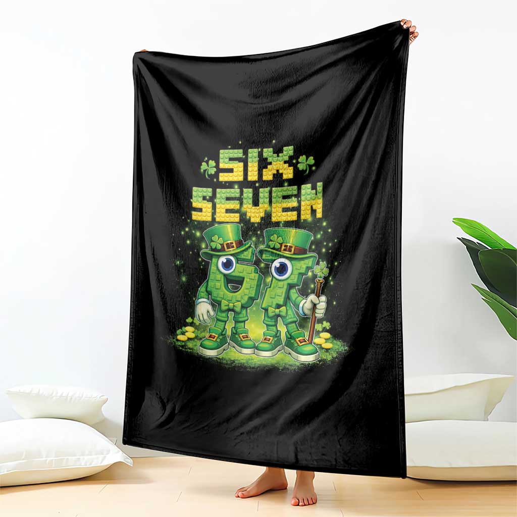Funny Irish St Patricks Day 67 Throw Blanket Six Seven Brainrot Italian Gaming 6 7 Meme Gen Alpha Slang TS10 Print Your Wear