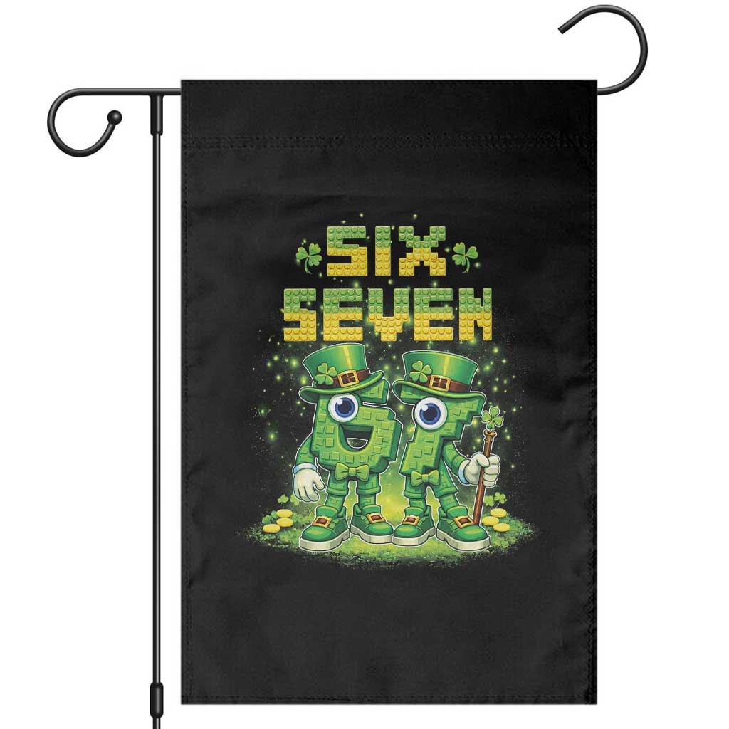 Funny Irish St Patricks Day 67 Garden Flag Six Seven Brainrot Italian Gaming 6 7 Meme Gen Alpha Slang TS10 Black Print Your Wear