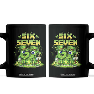 Funny Irish St Patricks Day 67 Coffee Mug Six Seven Brainrot Italian Gaming 6 7 Meme Gen Alpha Slang TS10 Black Print Your Wear