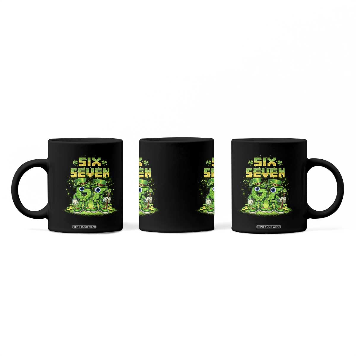 Funny Irish St Patricks Day 67 Coffee Mug Six Seven Brainrot Italian Gaming 6 7 Meme Gen Alpha Slang TS10 Print Your Wear