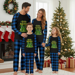 Funny Irish St Patricks Day 67 Plaid Pajama Set Six Seven Brainrot Italian Gaming 6 7 Meme Gen Alpha Slang TS10 Blue Plaid Print Your Wear