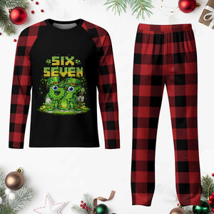 Funny Irish St Patricks Day 67 Plaid Pajama Set Six Seven Brainrot Italian Gaming 6 7 Meme Gen Alpha Slang TS10 Buffalo Plaid Print Your Wear
