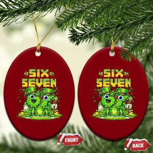 Funny Irish St Patricks Day 67 Ceramic Ornament Six Seven Brainrot Italian Gaming 6 7 Meme Gen Alpha Slang TS10 Print Your Wear
