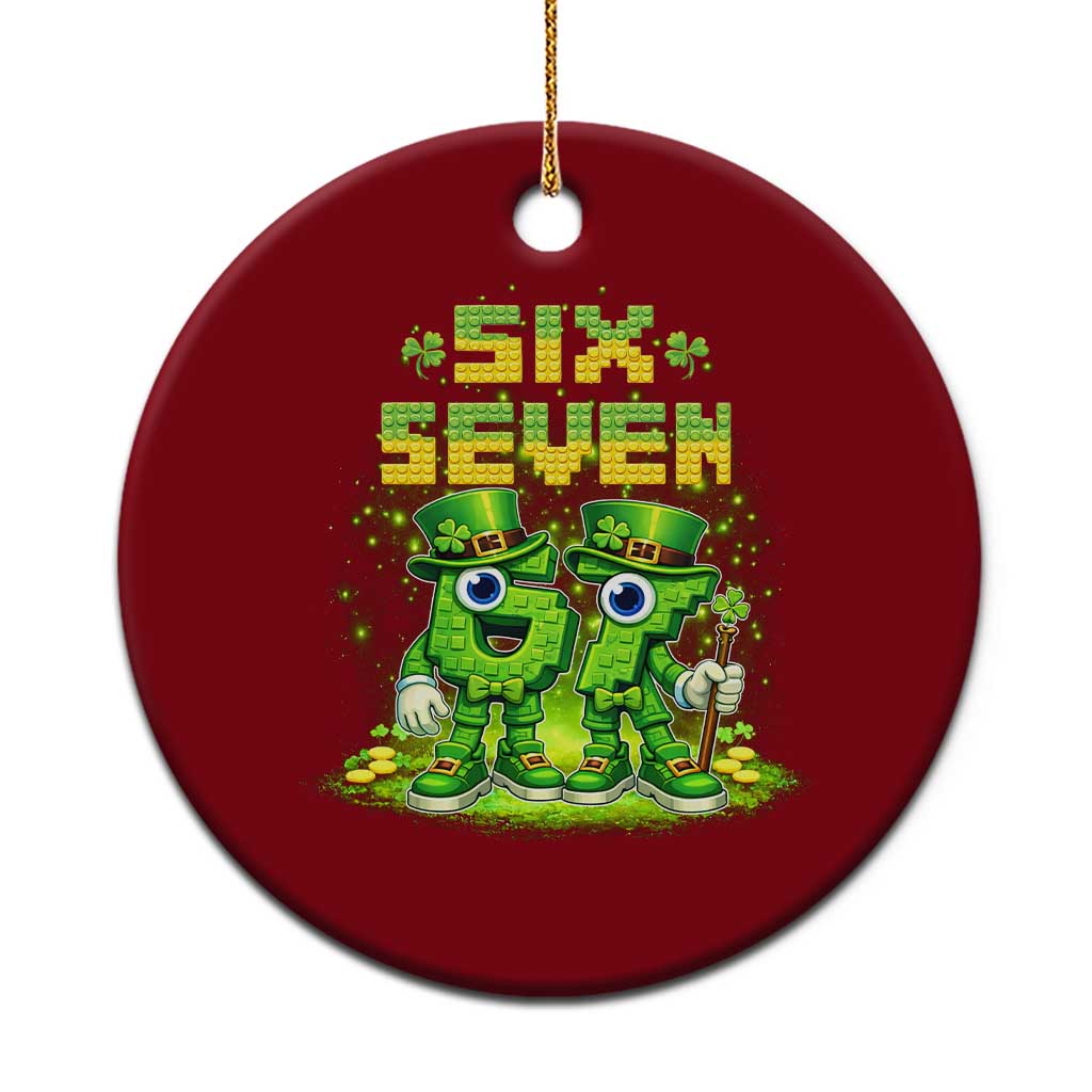 Funny Irish St Patricks Day 67 Ceramic Ornament Six Seven Brainrot Italian Gaming 6 7 Meme Gen Alpha Slang TS10 1pc Red Print Your Wear
