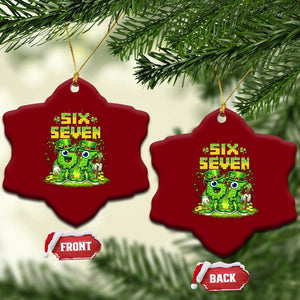 Funny Irish St Patricks Day 67 Ceramic Ornament Six Seven Brainrot Italian Gaming 6 7 Meme Gen Alpha Slang TS10 Print Your Wear