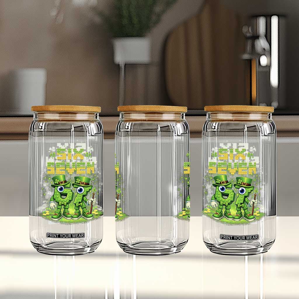 Funny Irish St Patricks Day 67 Glass Can Six Seven Brainrot Italian Gaming 6 7 Meme Gen Alpha Slang TS10 Print Your Wear