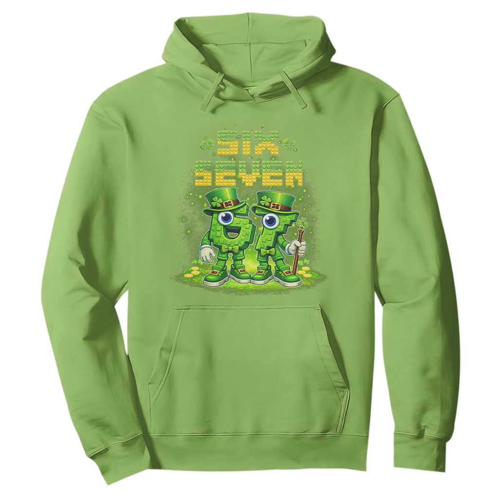 Funny Irish St Patricks Day 67 Hoodie Six Seven Brainrot Italian Gaming 6 7 Meme Gen Alpha Slang TS10 Lime Print Your Wear