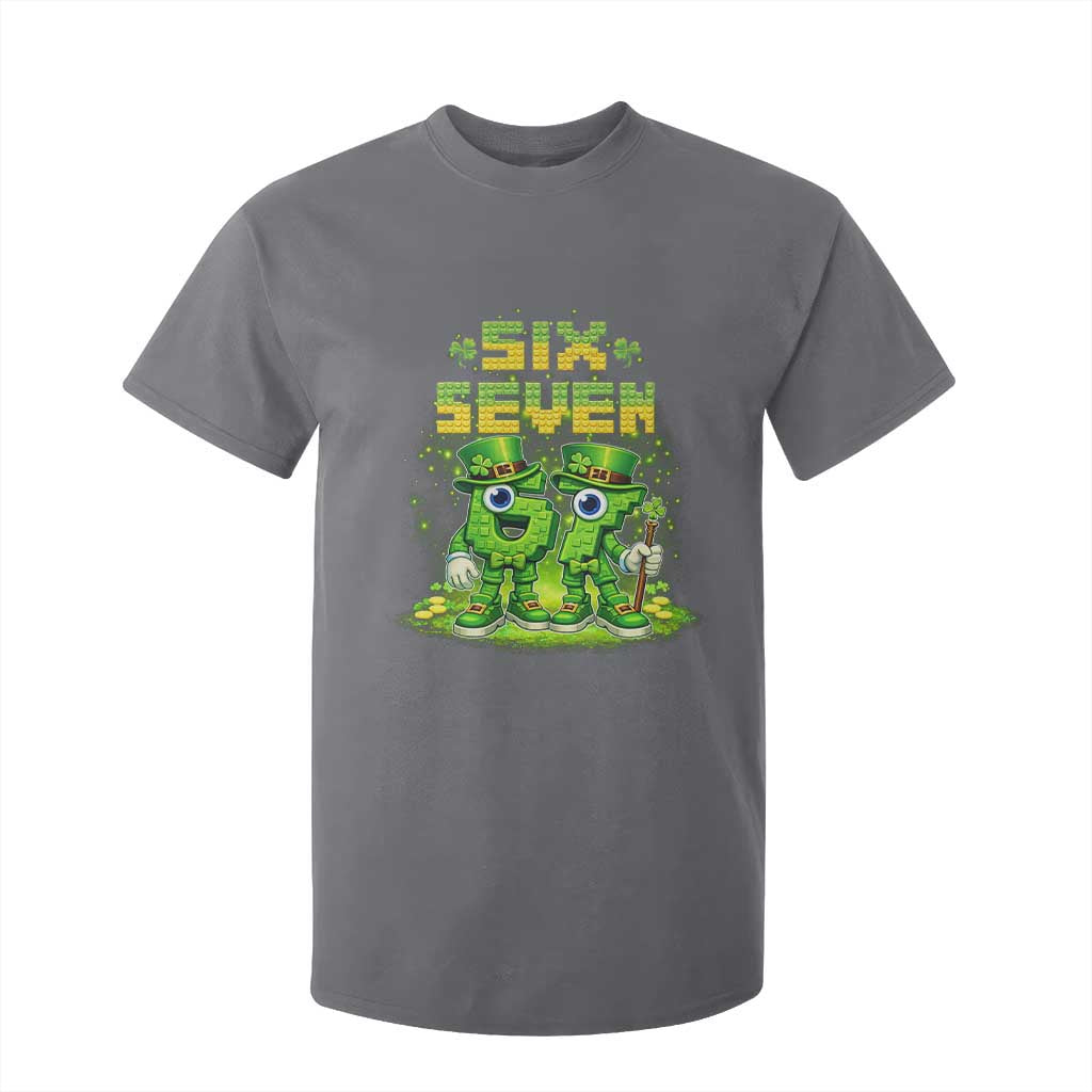 Funny Irish St Patricks Day 67 T Shirt For Kid Six Seven Brainrot Italian Gaming 6 7 Meme Gen Alpha Slang TS10 Charcoal Print Your Wear