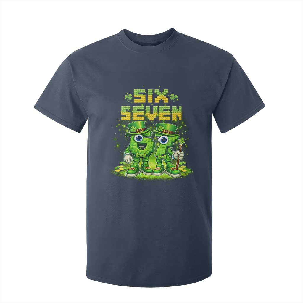 Funny Irish St Patricks Day 67 T Shirt For Kid Six Seven Brainrot Italian Gaming 6 7 Meme Gen Alpha Slang TS10 Navy Print Your Wear