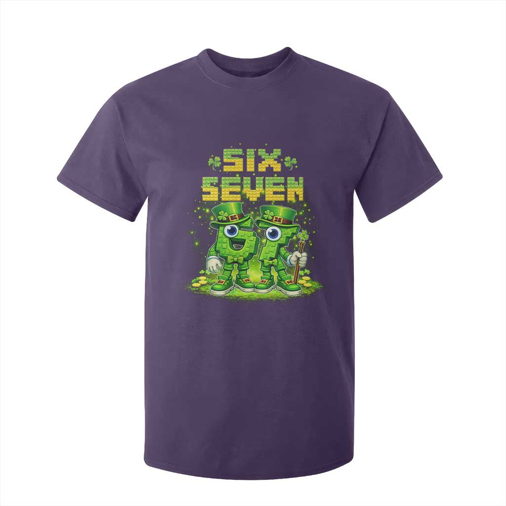 Funny Irish St Patricks Day 67 T Shirt For Kid Six Seven Brainrot Italian Gaming 6 7 Meme Gen Alpha Slang TS10 Purple Print Your Wear
