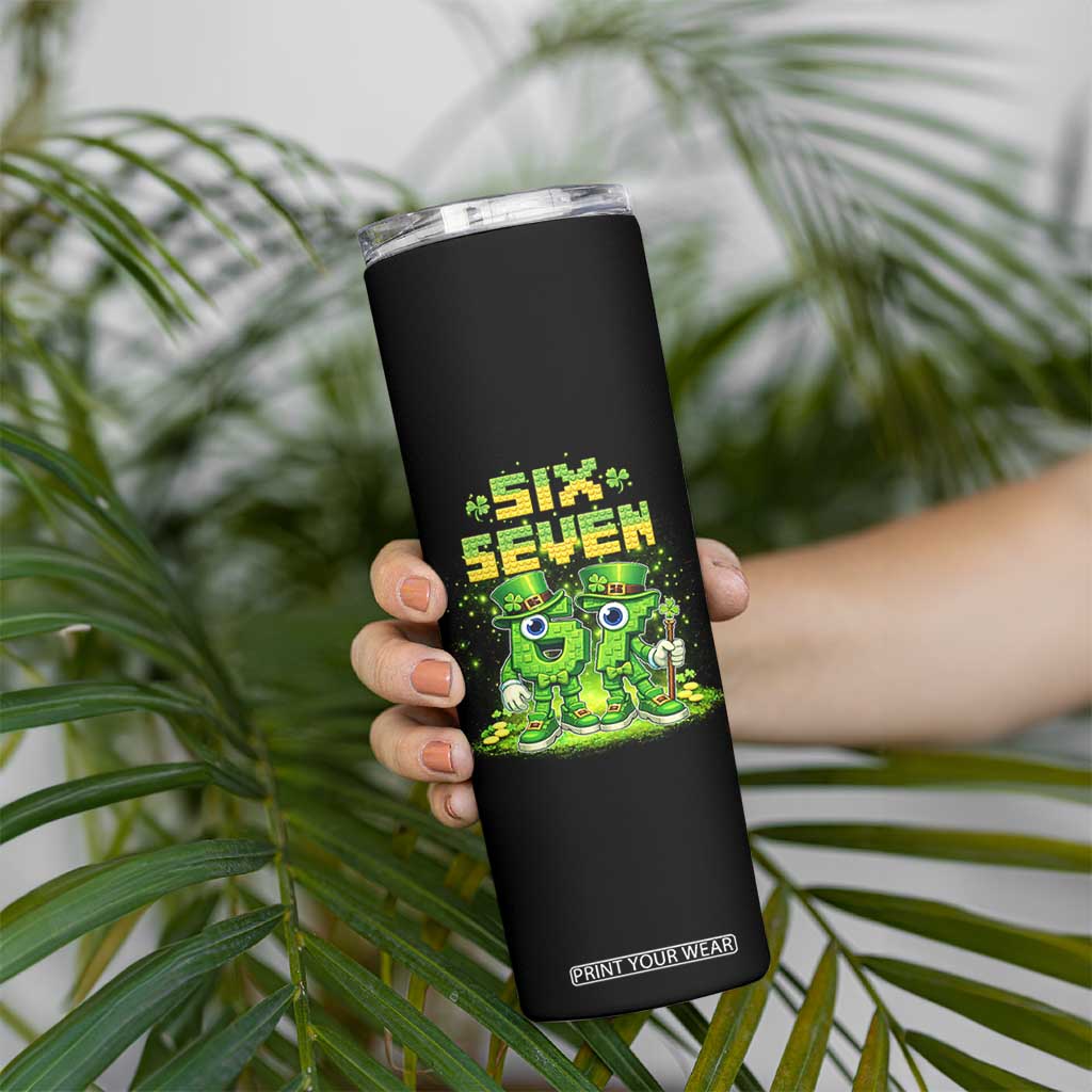 Funny Irish St Patricks Day 67 Skinny Tumbler Six Seven Brainrot Italian Gaming 6 7 Meme Gen Alpha Slang TS10 Print Your Wear