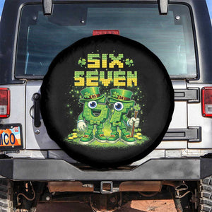 Funny Irish St Patricks Day 67 Spare Tire Cover Six Seven Brainrot Italian Gaming 6 7 Meme Gen Alpha Slang TS10 No hole Black Print Your Wear