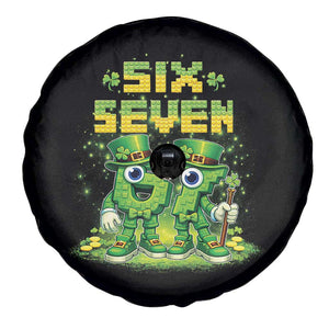 Funny Irish St Patricks Day 67 Spare Tire Cover Six Seven Brainrot Italian Gaming 6 7 Meme Gen Alpha Slang TS10 Print Your Wear