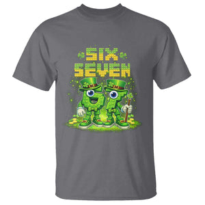 Funny Irish St Patricks Day 67 T Shirt Six Seven Brainrot Italian Gaming 6 7 Meme Gen Alpha Slang TS10 Charcoal Print Your Wear