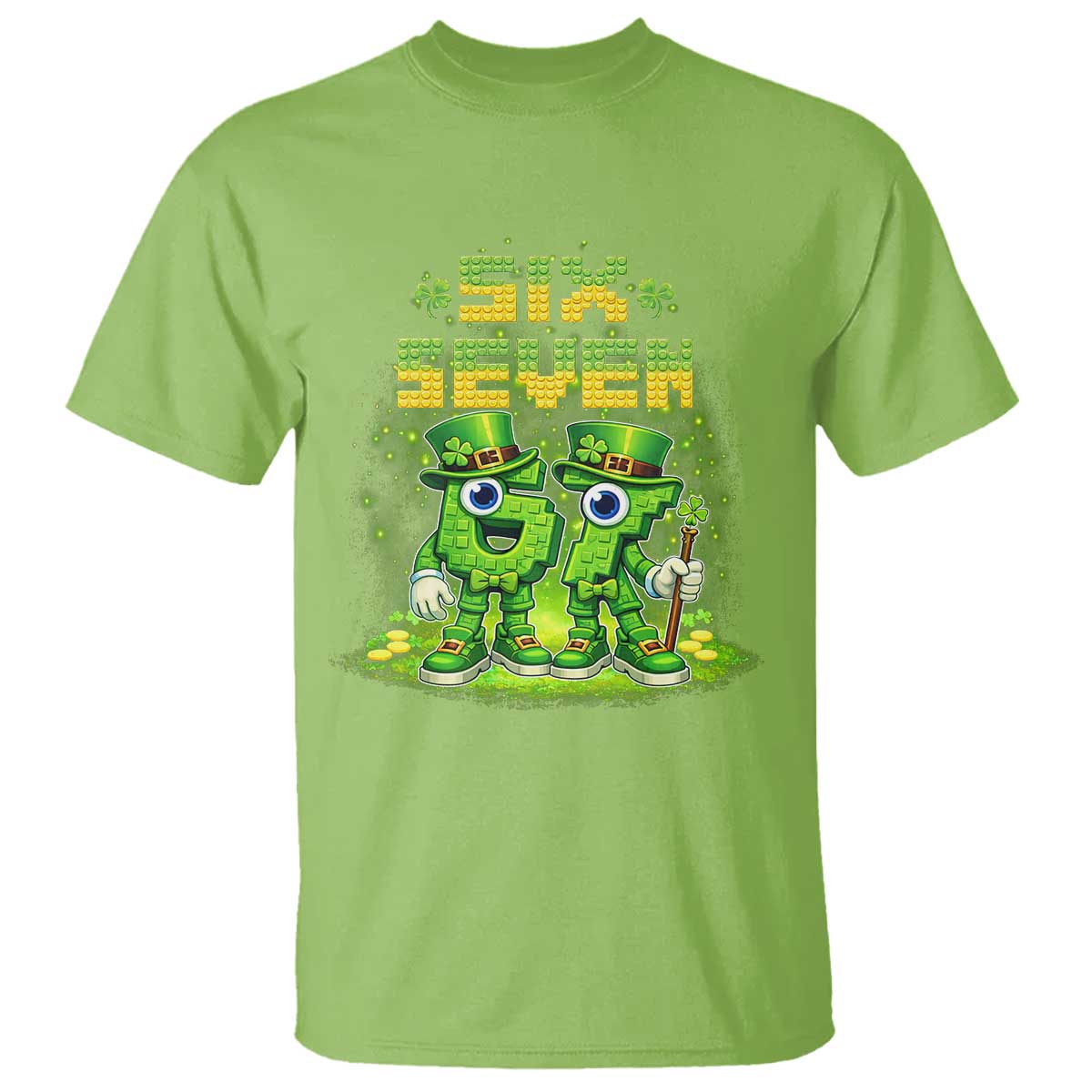 Funny Irish St Patricks Day 67 T Shirt Six Seven Brainrot Italian Gaming 6 7 Meme Gen Alpha Slang TS10 Lime Print Your Wear