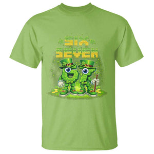Funny Irish St Patricks Day 67 T Shirt Six Seven Brainrot Italian Gaming 6 7 Meme Gen Alpha Slang TS10 Lime Print Your Wear