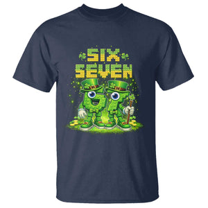 Funny Irish St Patricks Day 67 T Shirt Six Seven Brainrot Italian Gaming 6 7 Meme Gen Alpha Slang TS10 Navy Print Your Wear