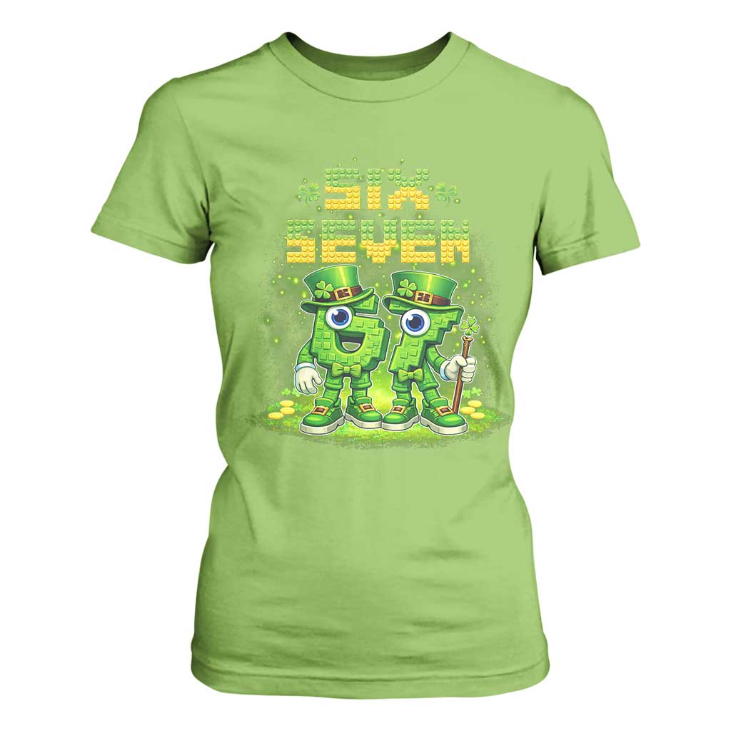 Funny Irish St Patricks Day 67 T Shirt For Women Six Seven Brainrot Italian Gaming 6 7 Meme Gen Alpha Slang TS10 Lime Print Your Wear