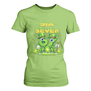Funny Irish St Patricks Day 67 T Shirt For Women Six Seven Brainrot Italian Gaming 6 7 Meme Gen Alpha Slang TS10 Lime Print Your Wear
