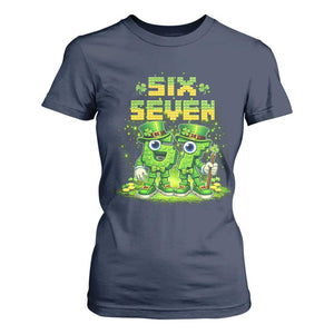 Funny Irish St Patricks Day 67 T Shirt For Women Six Seven Brainrot Italian Gaming 6 7 Meme Gen Alpha Slang TS10 Navy Print Your Wear