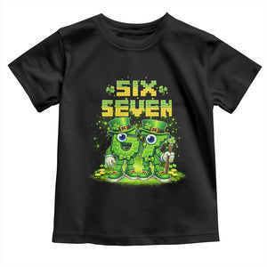 Funny Irish St Patricks Day 67 Toddler T Shirt Six Seven Brainrot Italian Gaming 6 7 Meme Gen Alpha Slang TS10 Black Print Your Wear